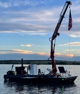 Knuckle Boom Crane Barge For Marine Construction