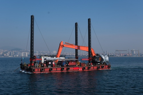 Steel Dredging Pontoon For Sale or Charter