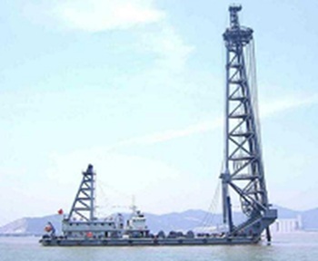 Piling Barge with 76m Pile Leader Height For Sale